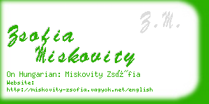 zsofia miskovity business card